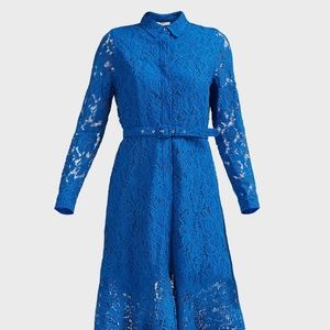 Ganni blue lace dress